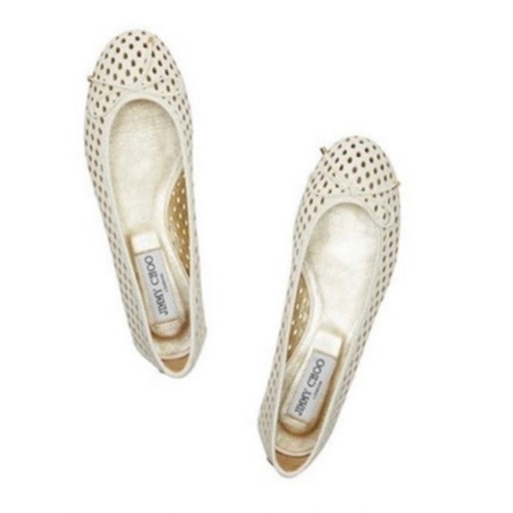 Jimmy Choo white ballerina flat